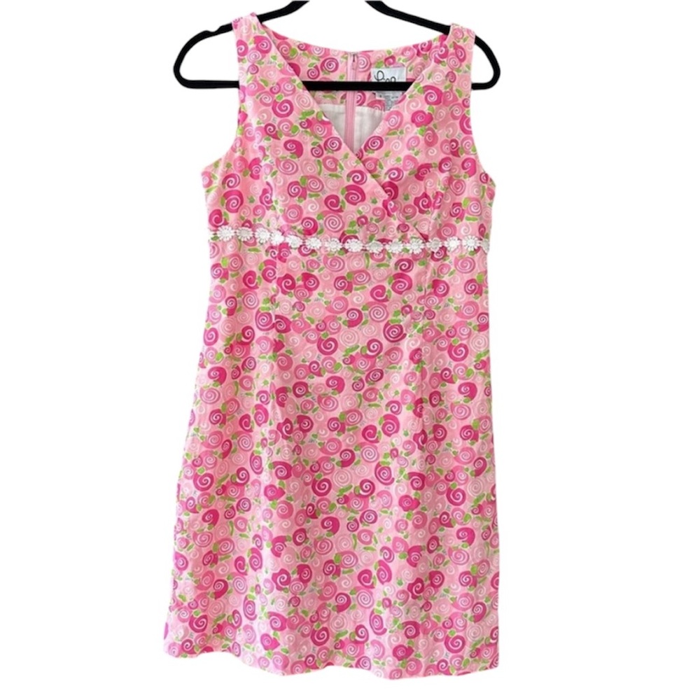 RARE! Lilly Pulitzer Staci Dress Iced Pink Rolls Royce